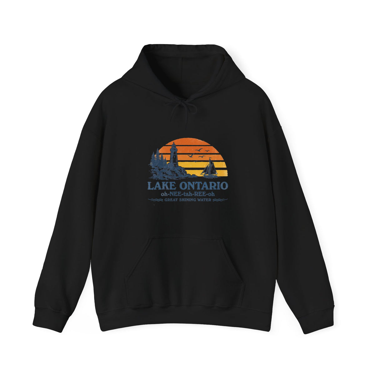 The "Great Shining Water" LAKE ONTARIO Heavyweight Hoodie