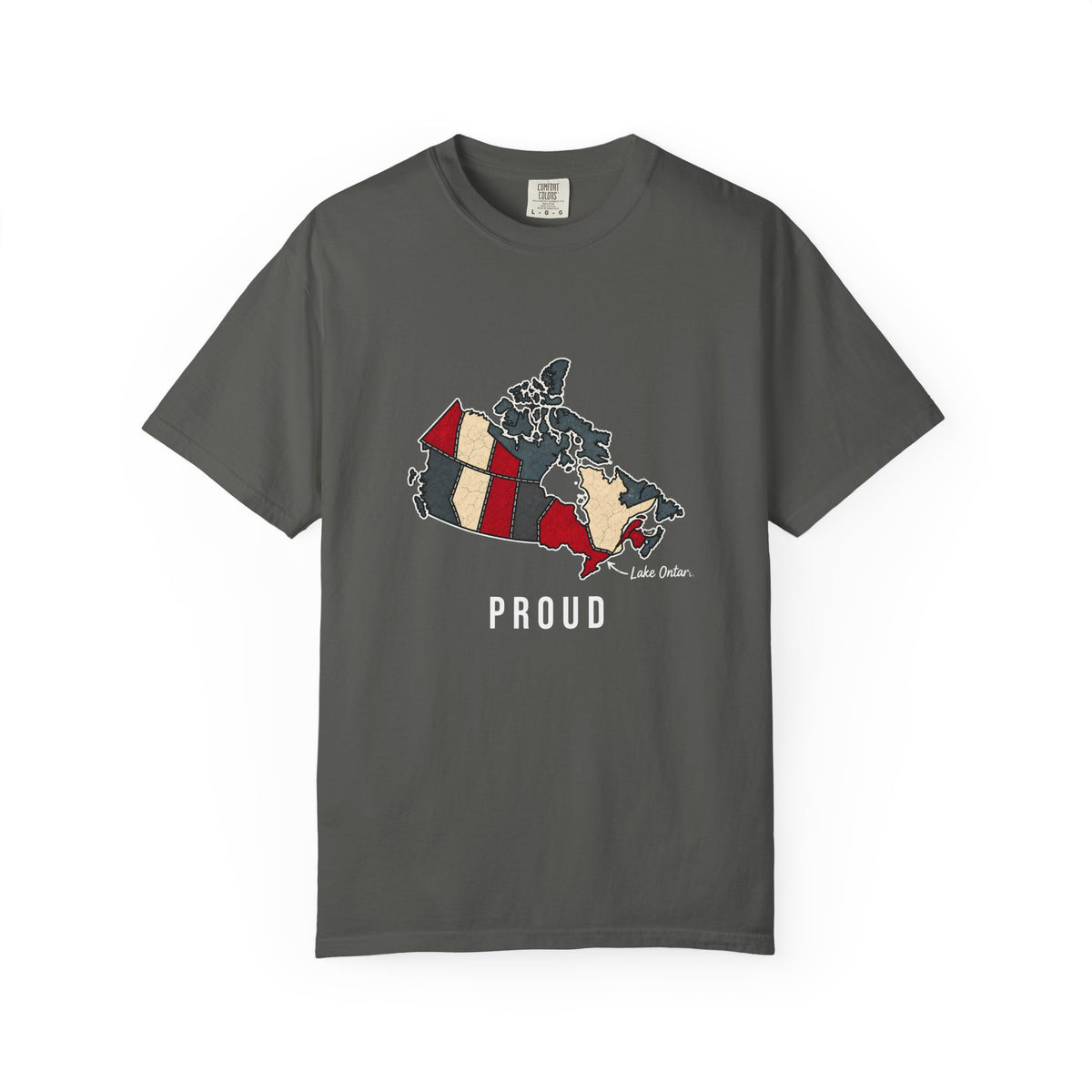 The "PROUD" Map Heavyweight Tee — Lake Ontario Edition