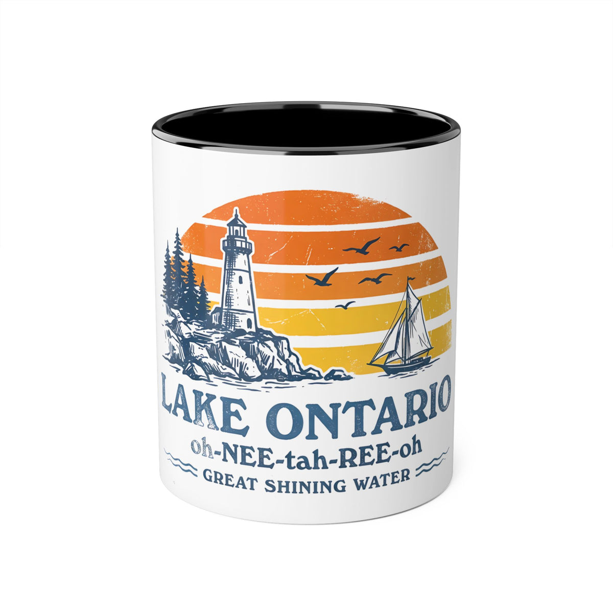 The "Great Shining Water" Lake Ontario 11oz Accent Mug