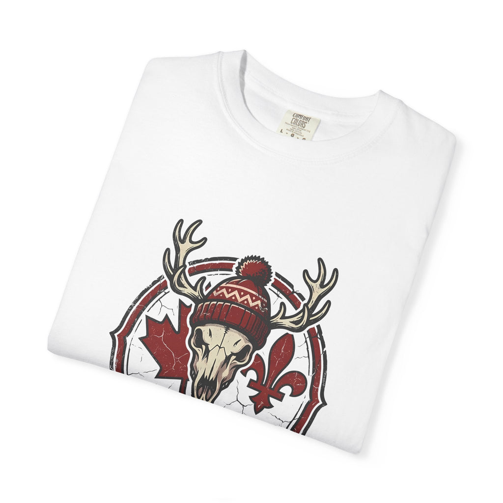 Je Suis Nasty Canadian T-Shirt — Moose Skull Maple Leaf Graphic