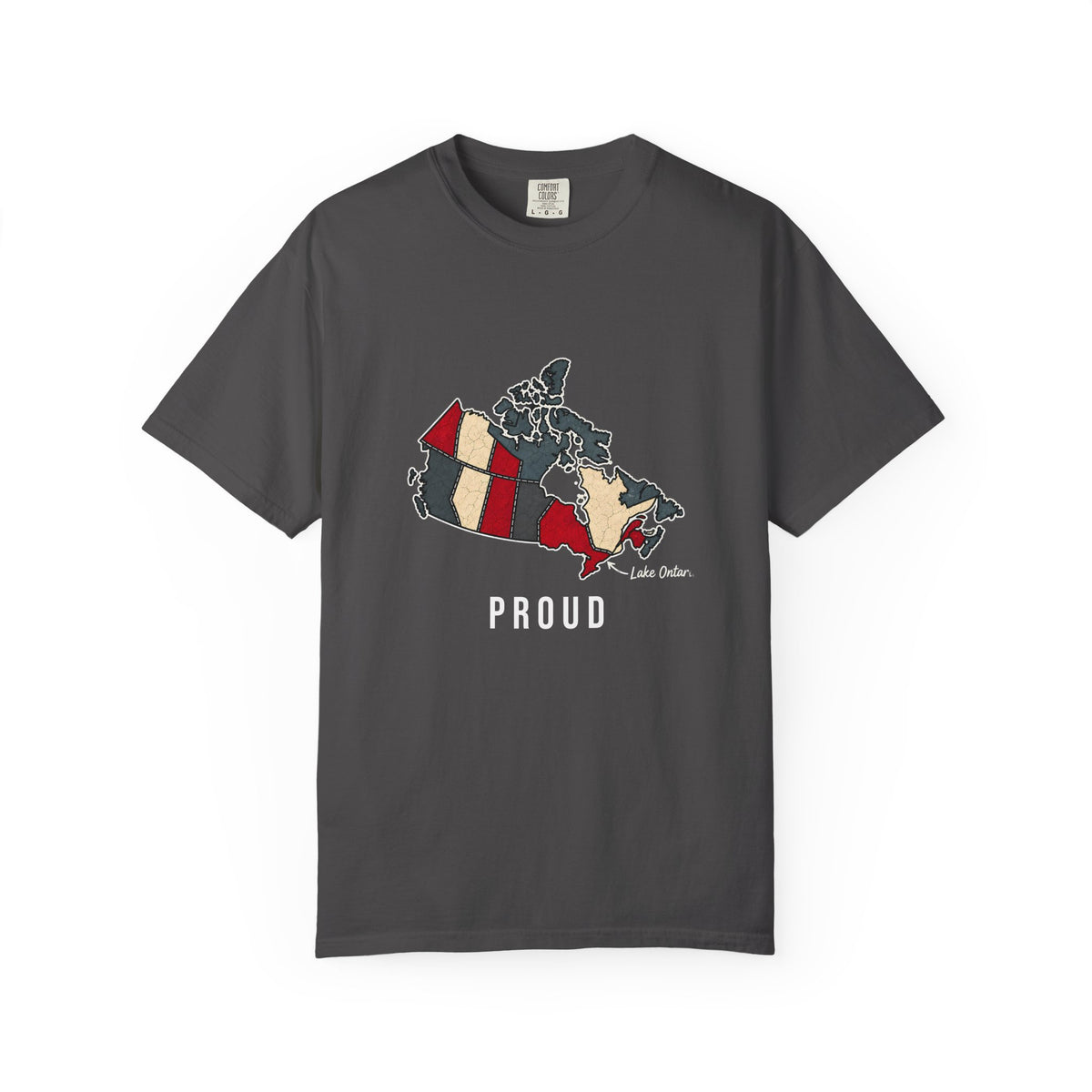 The "PROUD" Map Heavyweight Tee — Lake Ontario Edition