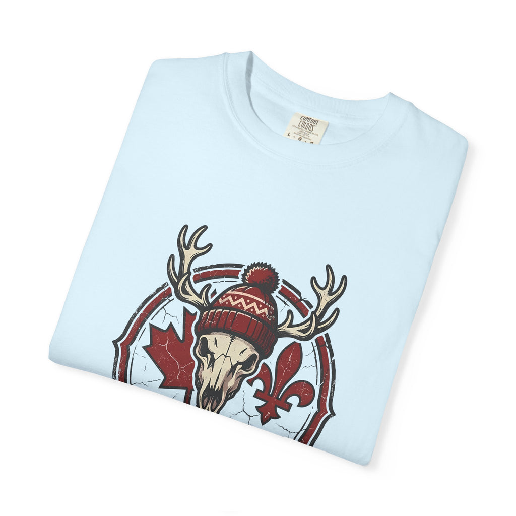 Je Suis Nasty Canadian T-Shirt — Moose Skull Maple Leaf Graphic