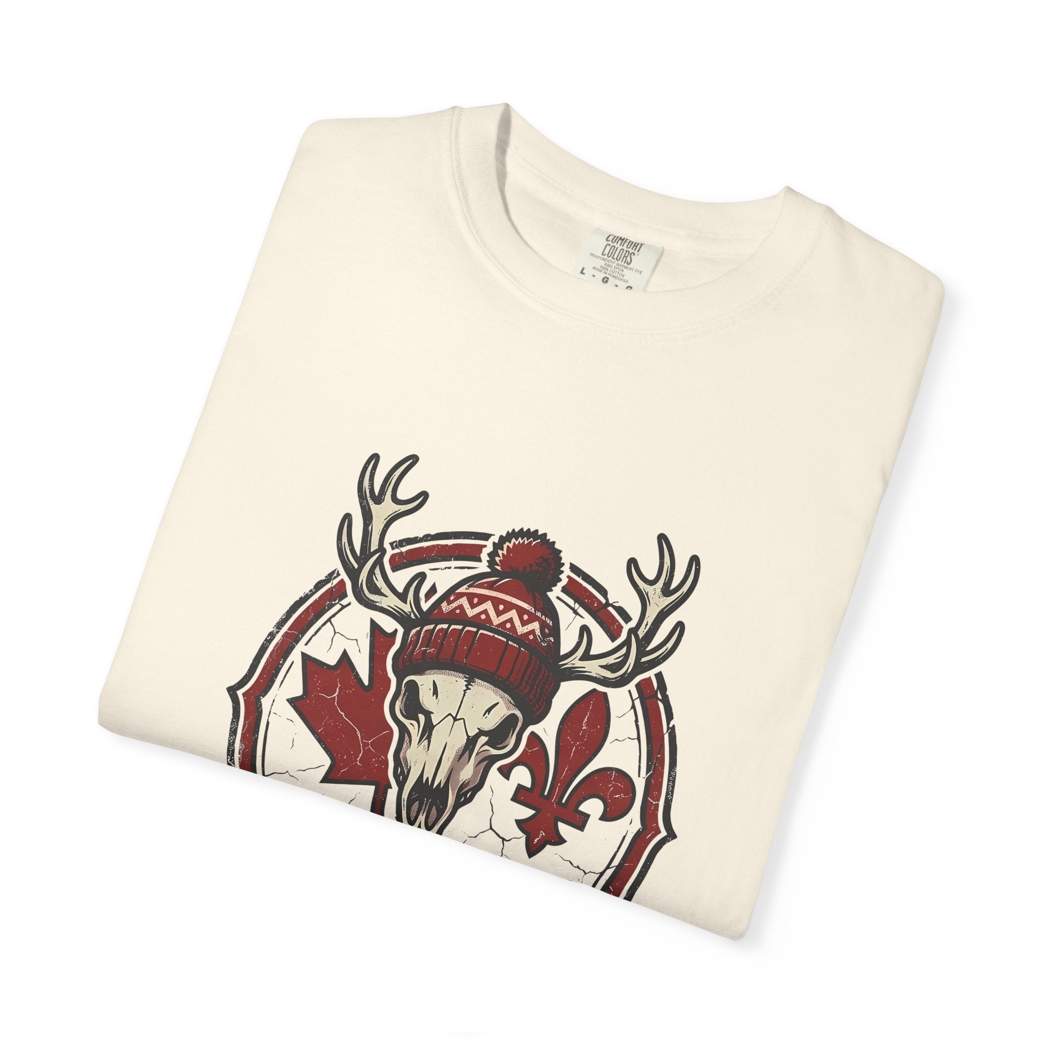 Je Suis Nasty Canadian T-Shirt — Moose Skull Maple Leaf Graphic
