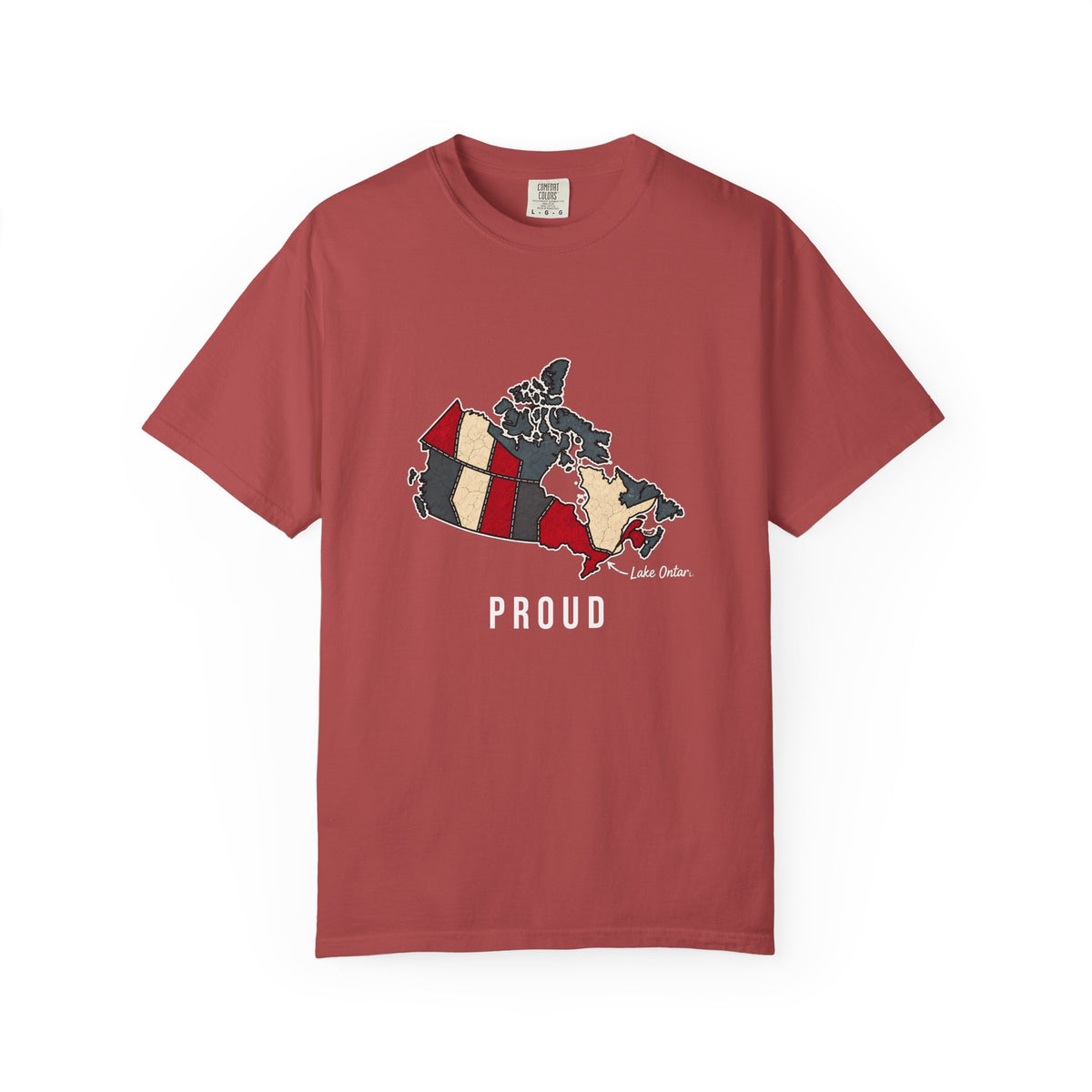 The "PROUD" Map Heavyweight Tee — Lake Ontario Edition