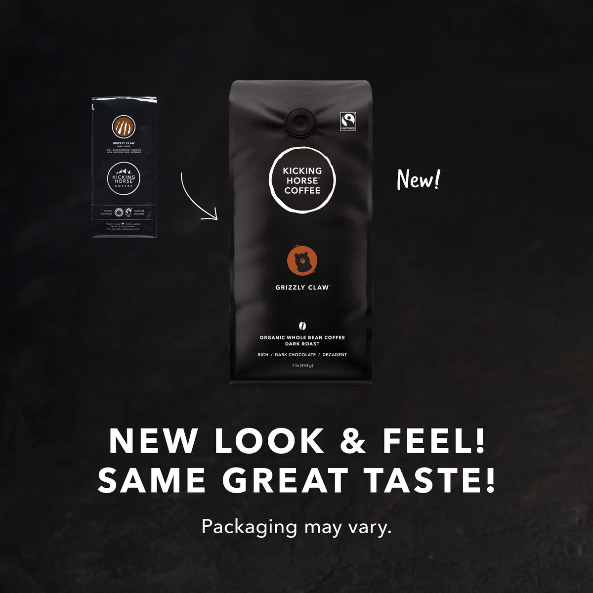 Kicking Horse Coffee, Whole Bean, 1 lb - Certified Organic, Fairtrade, Kosher Coffee, Grizzly Claw - Dark Roast, 454 g (Pack of 1) 🍁 All In One Marketplace Canada