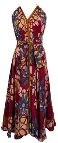 PRC7690 Avatar Pure Silk Maxi Dress with Belt