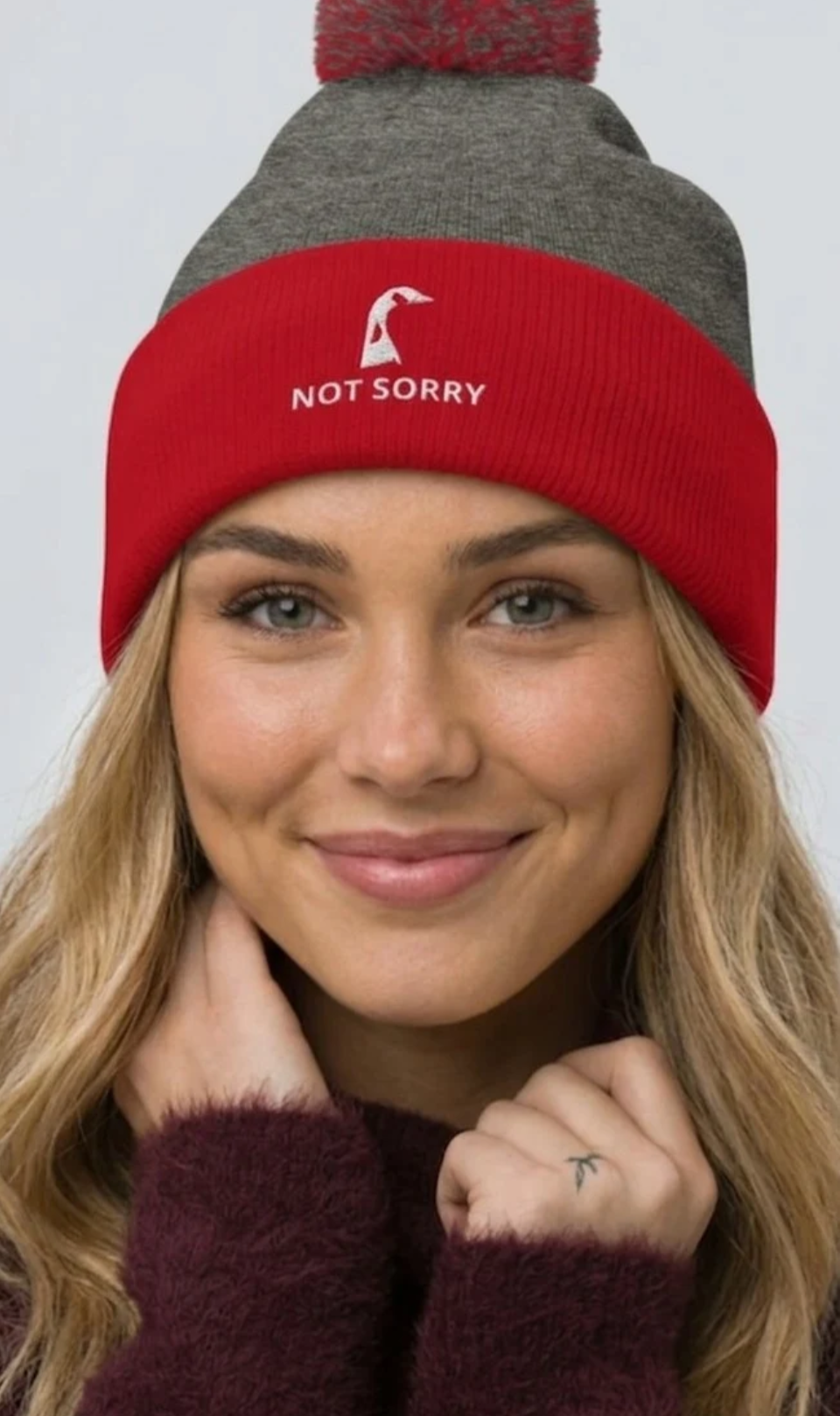 The "Not Sorry" Sportsman Pom-Pom Toque