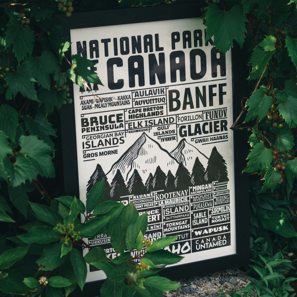 Canada National Parks Checklist Poster, Canada Parks