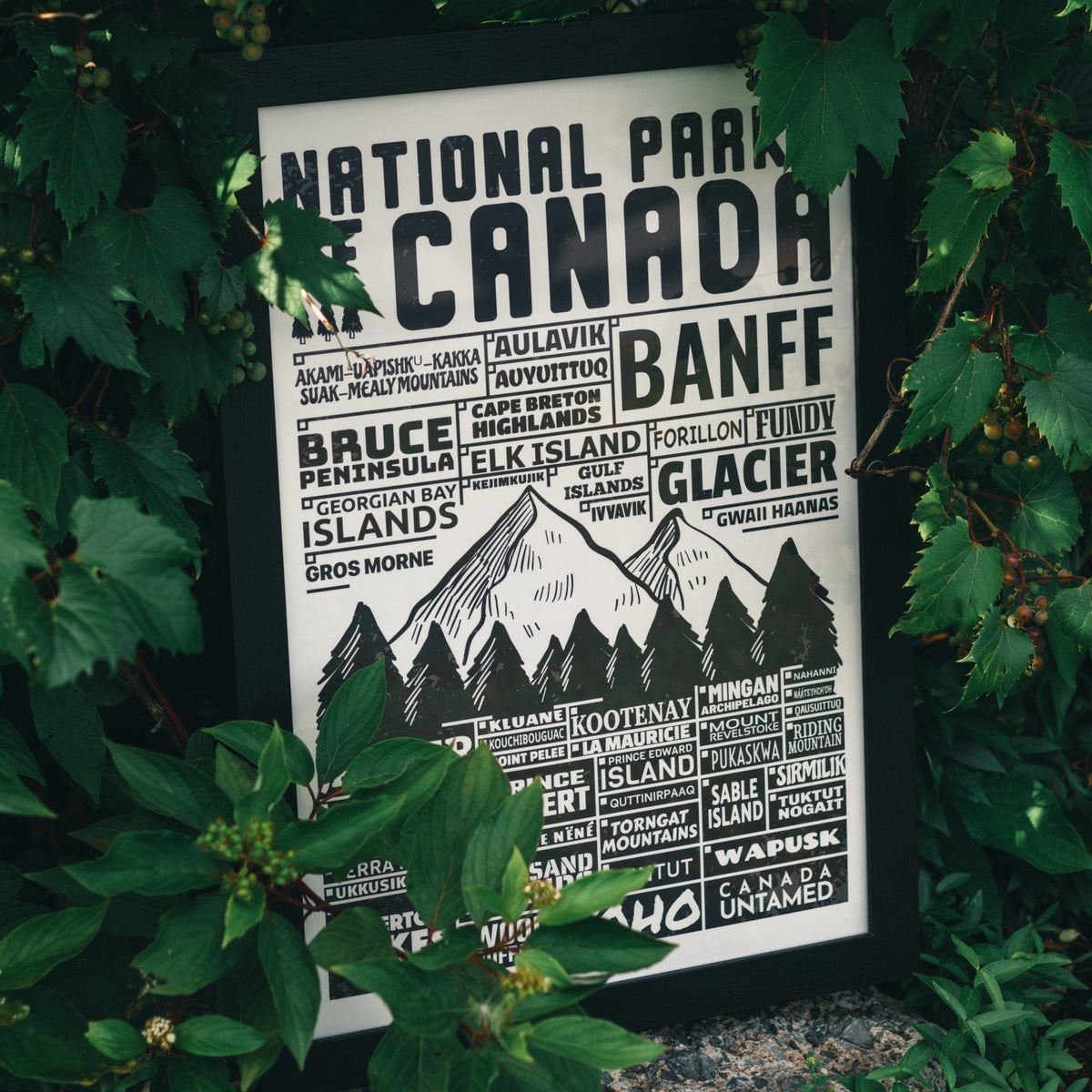 Canada National Parks Checklist Poster, Canada Parks