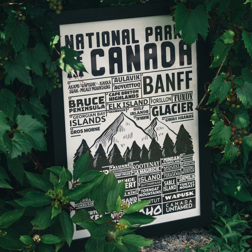 Canada National Parks Checklist Poster, Canada Parks