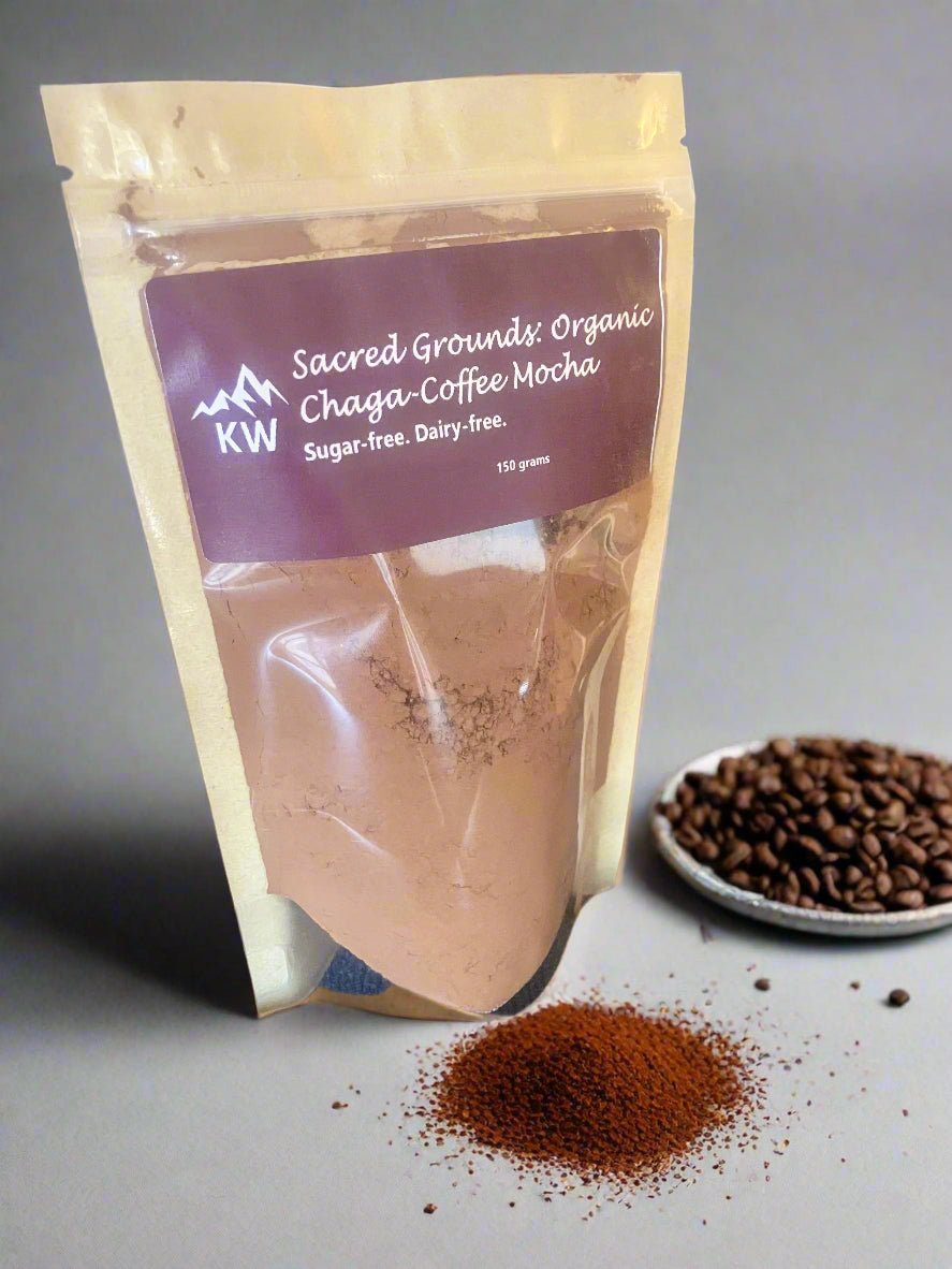 Sacred Grounds: Organic Chaga-Coffee Mocha Wild Canadian Blend (sugar-free, dairy-free)