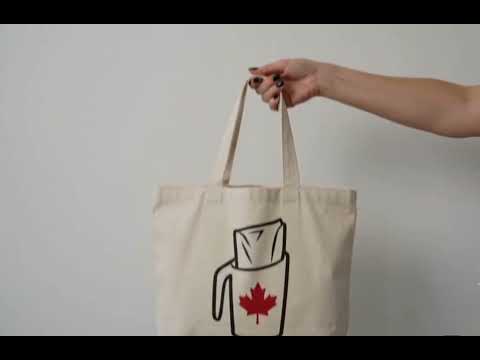 The "Buy Canadian" Milk Bag Canvas Shopping Tote