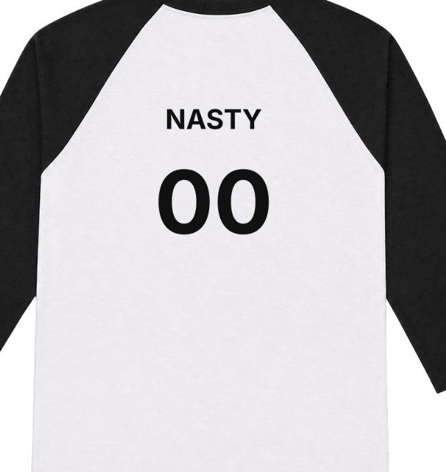 The "NASTY 00" Heritage Raglan 3/4 Streetwear Tee